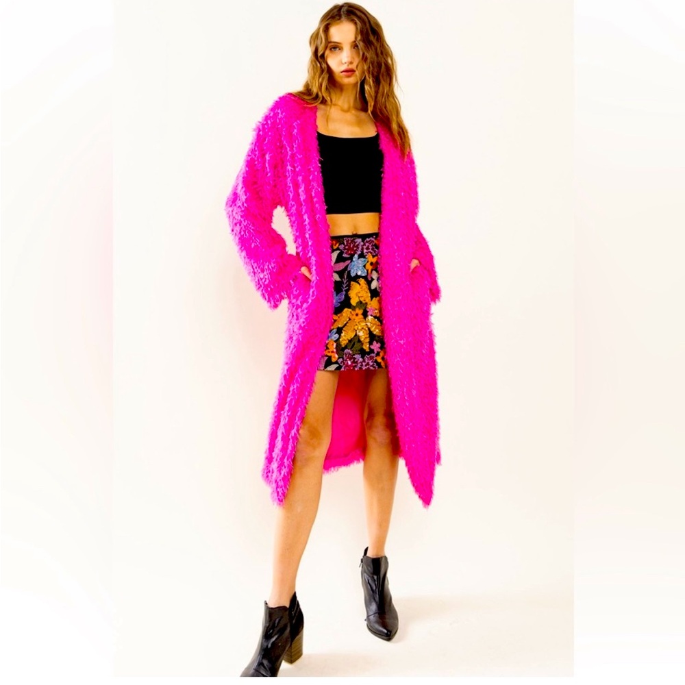 Boho Faux Fur Long Jacket